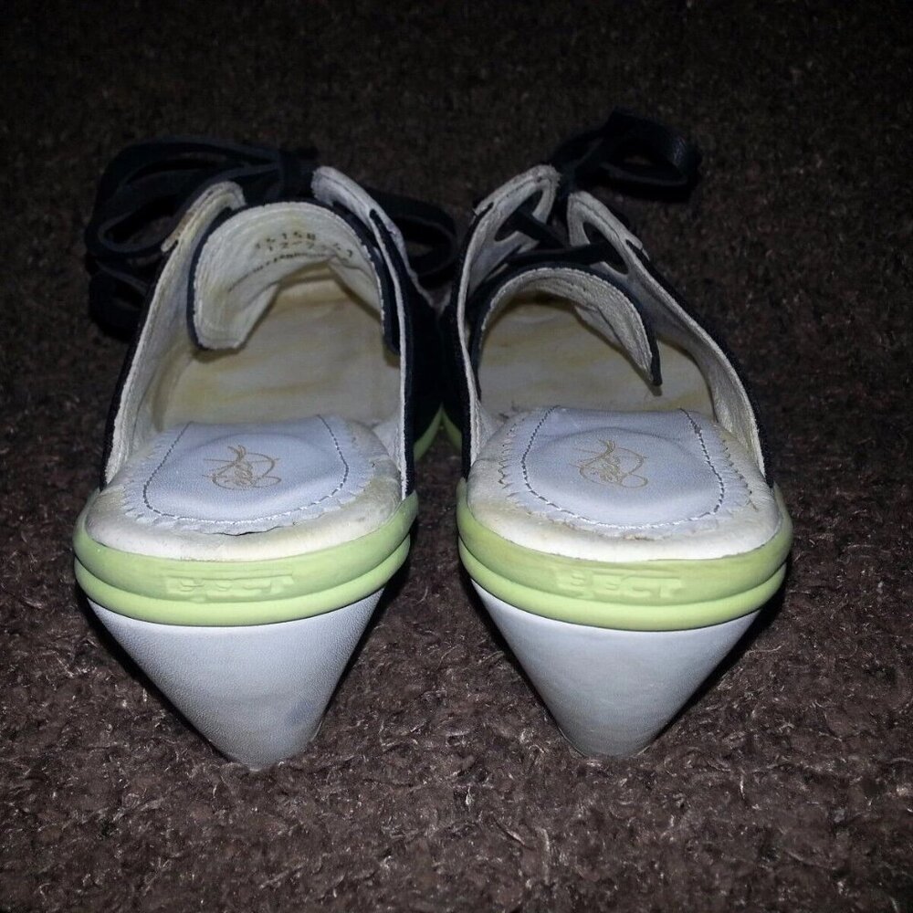 EJECT Portugal-Oxford Style Slip Ons-Black/Off White Leather-Sz 41-10.5 US-NM - Picture 5 of 7